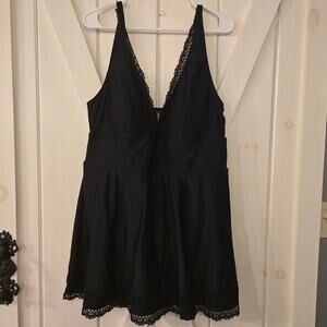 Torrid Women's Wireless Mid Lace Trimmed Swim Dress With Brief Size 2